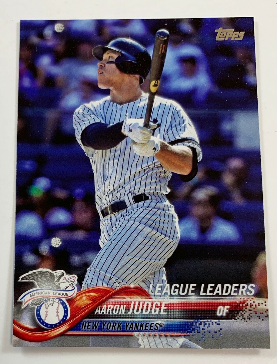 2018 Topps #111 Aaron Judge League Leaders Yankees Single Card