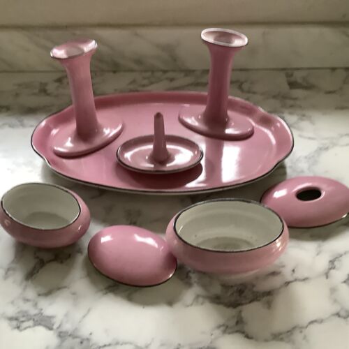 VINTAGE SCHMINKTISCH SET IN ROSA MIT PERFEKT - Bild 2 von 3