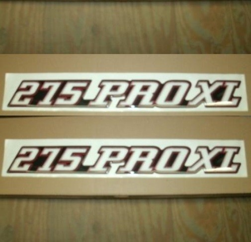275 PRO XL Boat Decals (Wht w/ Rd & Blk Outline) * Pair | eBay
