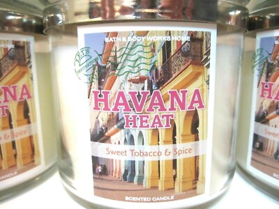 Bath Body Works HAVANA HEAT 3 Wick Candle 14.5oz DESTINATIONS  2014 Miami Store