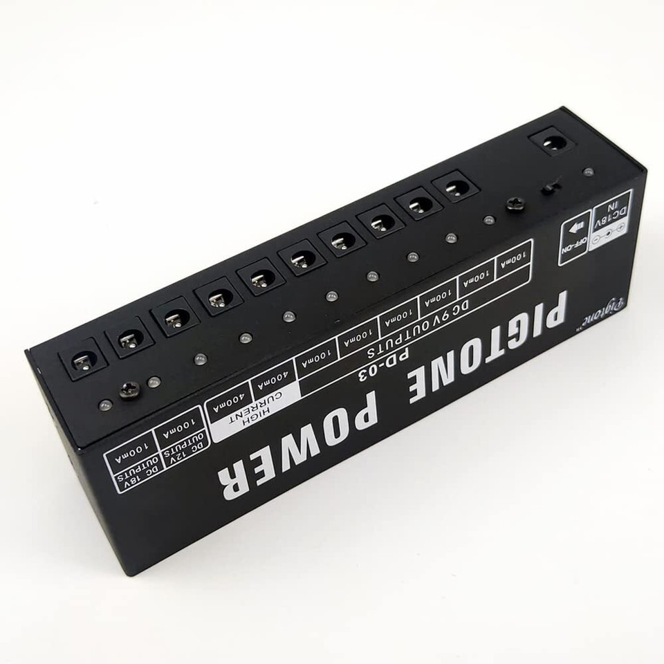 Guitar Pedal Power Supply 10 Isolated DC Outputs for 9V/12V/18V Effect