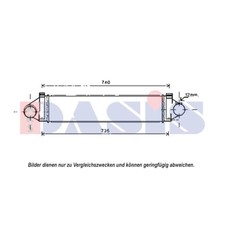 Ladeluftkühler passend für Ford S-Max WA6 Mondeo IV Turnier BA7 659x150x64