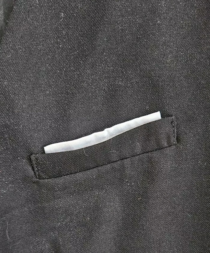 Mens Solid Black Waistcoat Button Front Vest V-Ne… - image 2