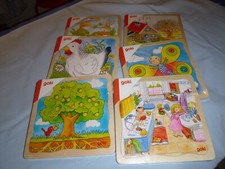  Schichtpuzzle, Holz-Puzzle in 4 Schichten, verschiedene Motive, 