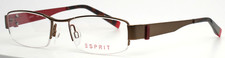 ESPRIT ET17407 535 Brown Womens Rectangle Half Rim Eyeglasses 50-17-140 B:28
