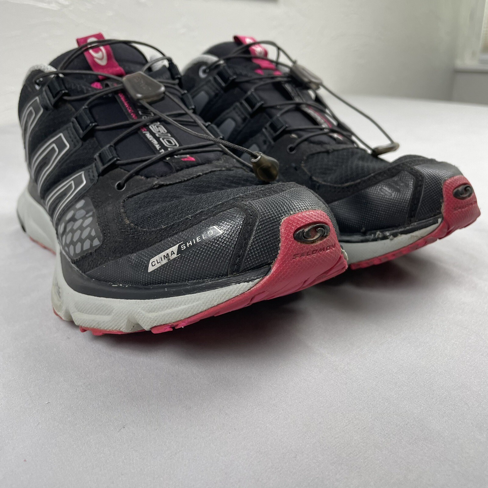 Salomon XR Mission 1 scarpe da trekking donna taglia 8 5 nero grigio rosa running trail