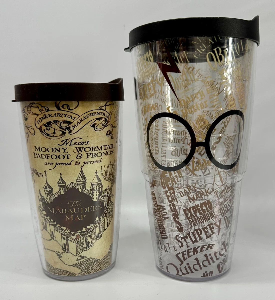 Tervis Lot of 2 Harry Potter Theme Tumbler Cups 24oz & 16oz