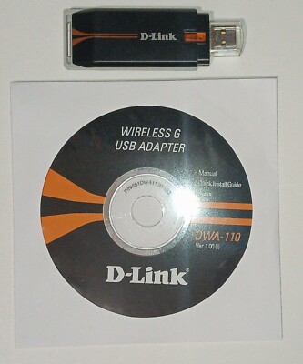 D-LINK DWA-110 USB Wi Fi Adaptor - reliable & handy device - with CD