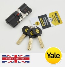 Yale Platinum 3 Star 45/50 Euro Cylinder Lock – Matt Black Brass ⭐⭐⭐⭐⭐