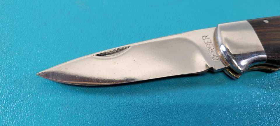 复古罕见 Gerber Ebony Hunter 折叠口袋刀 Sakai 日本 +鞘 TR471 — 第 4/4 张图片