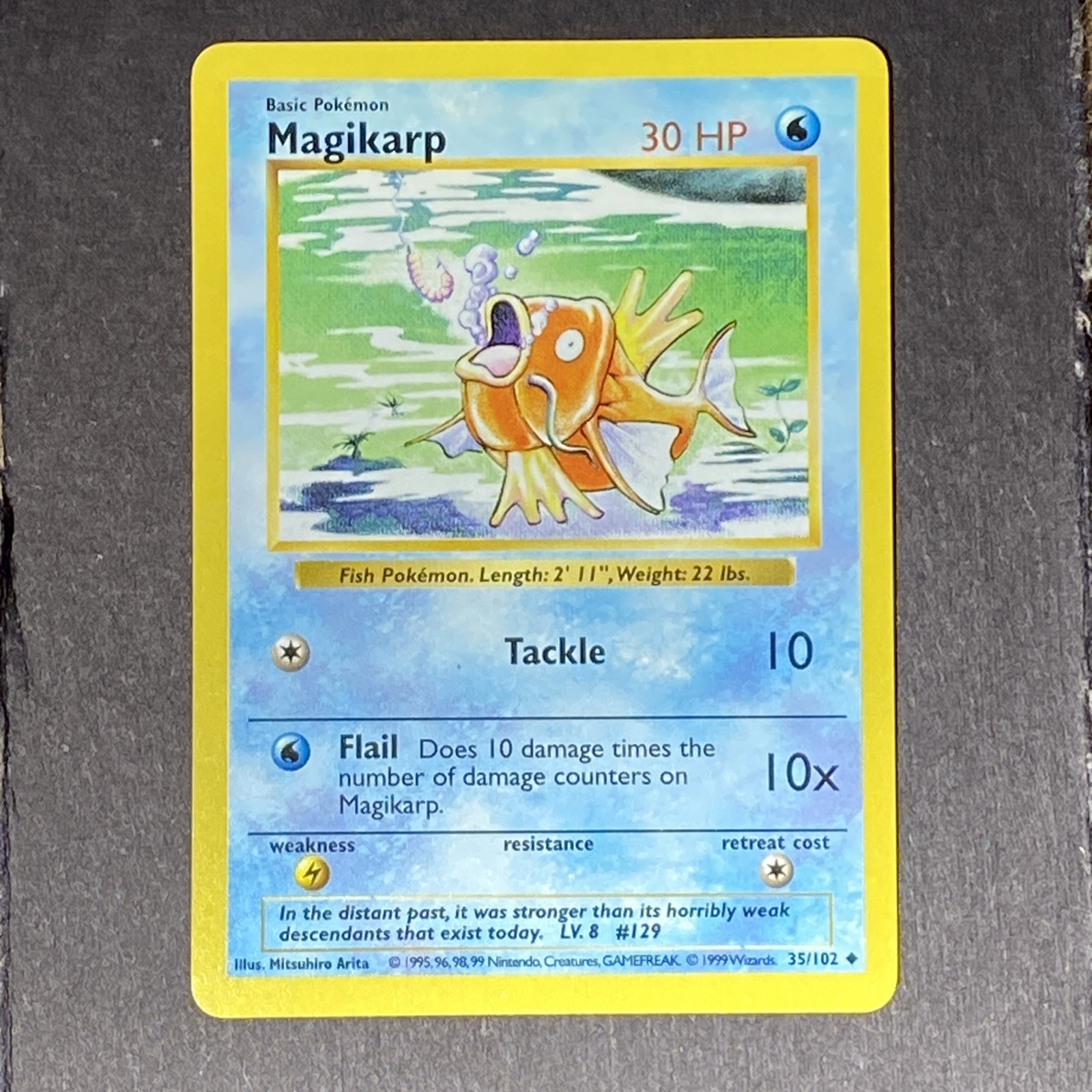 Pokemon Card - Magikarp Base Set Shadowless 35/102 Uncommon LP+