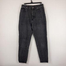 VTG Wrangler Straight Leg Jeans Womens 14 29x30 Black Denim Western 100 Cotton