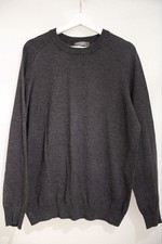 Men’s Primark Pullover Jumper Size L Grey Long Sleeve (g185)