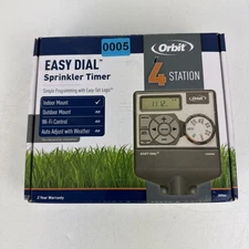 Orbit 28964 4 Station 2 Program Indoor Easy Dial Sprinkler Timer