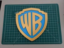 Warner Brothers WB Bros 3D printed logo shield wall display
