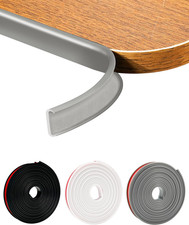 U-Shape Gray TPE Edge Banding 16.4Ft Self-Adhesive Flexible Edge Trim, Furniture