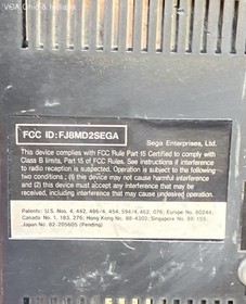 Sega Genesis Model 2 Console MK-1631 Controller Power AC Adapter RF Cable