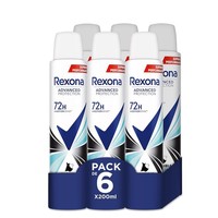 Rexona Invisible Aqua Antitranspirant Damen Deospray 72H Schutz 6X200 Ml