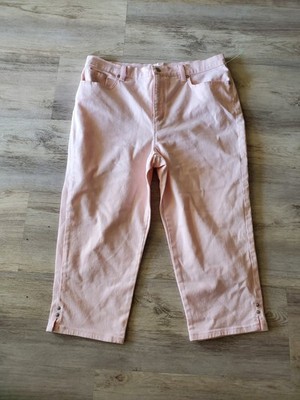 Gloria Vanderbilt Cropped Jeans 14 Slimming Petal Pale Pink Denim Pants Amanda