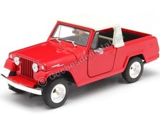 1967 Jeep Jeepster Commando Station Wagon Pick-Up Rouge/Blanc 1:24 Welly 24117