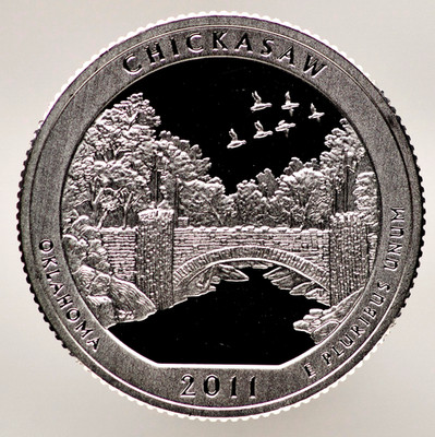 2011-S ATB Chickasaw Oklahoma Quarter Proof   90% Silver   .1808 Troy oz F040