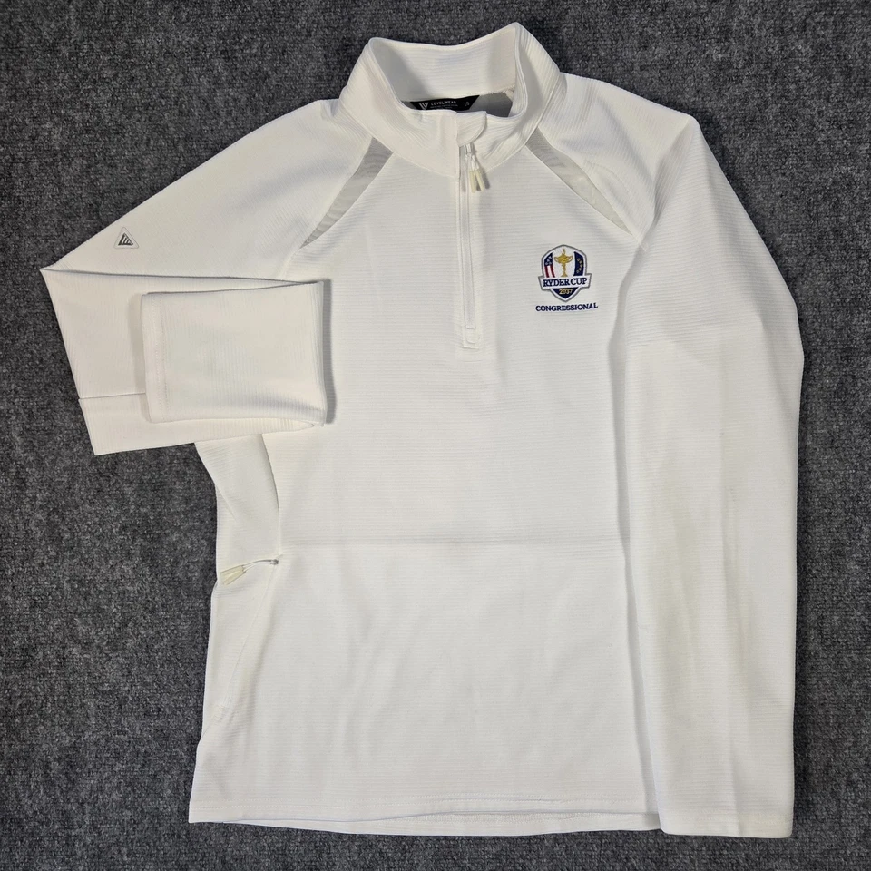 Pullover Ryder Cup 2037 Mujer Grande Blanco 1/4 Cremallera Congressional Country Club Foto 3 de 4