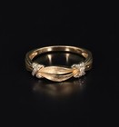 Elegant Effy 14K Gold 0.07 CTW Diamond Station X Design Ring — photo 1