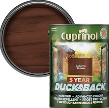 Cuprinol 5 Year Ducksback Garden Shed & Fence Paint 5L Autumn Brown