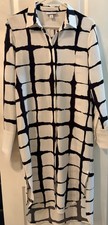 Adam Lippes For Target Black and White Grid Shirt Dress, Small