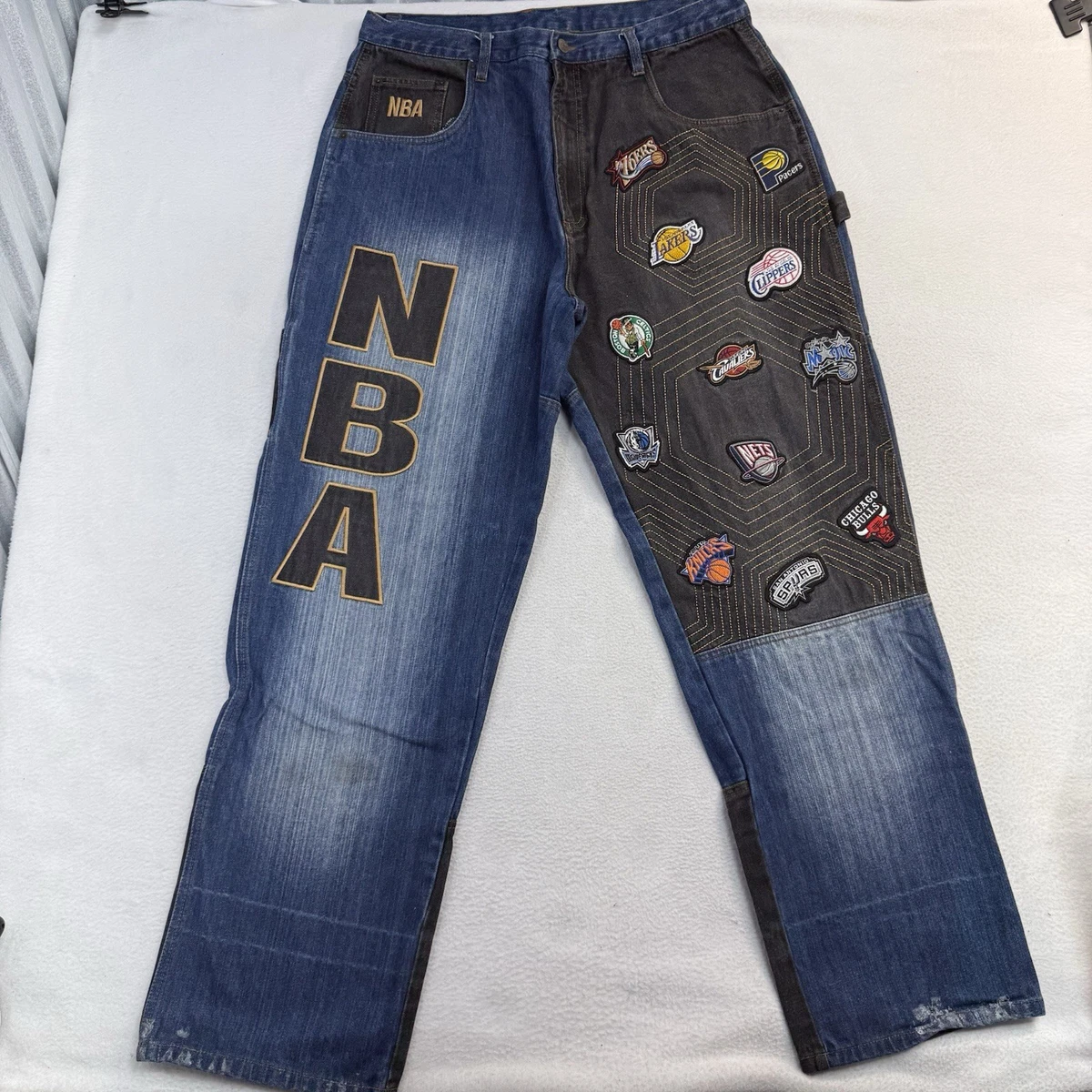 中古 UNK NBA レイカーズ ワイド デニム バギーパンツ Caka act2】“UNK” “NBA” Special Baggy Denim Pants | Caka(カカ