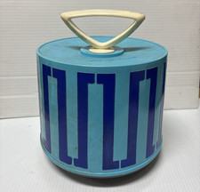 VTG Disk-Go-Case 45 RPM Record Case MCM Mod Stripes Charter Industries NYC -USA