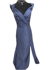 alfred sung Formal Gown Size 8R 100% Polyester 100% Lining Blue 