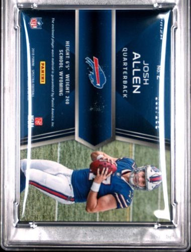 2018 Panini Spectra Rookie /199 Rising Materials Prizm #2 Josh Allen RC SP PSA 9 view 20