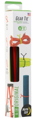 Nite Ize 6-Pack Gear Tie ProPack, 18'' - Assorted Colors