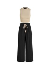 2 Piece Sets for Women Summer Tracksuit Sleeveless Tank Tops  Wide Leg Pants...
