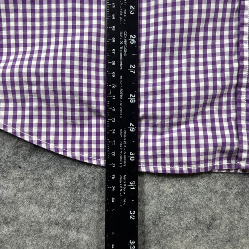Abercrombie & Fitch Sukienka Koszula Męska Fioletowa XL Gingham Krata Button Down - Zdjęcie 6 z 9