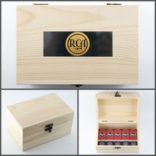 RCA Vacuum Tube Storage Wooden Box 5pcs free boxes for 6SN7 6SL7 6SJ7 black