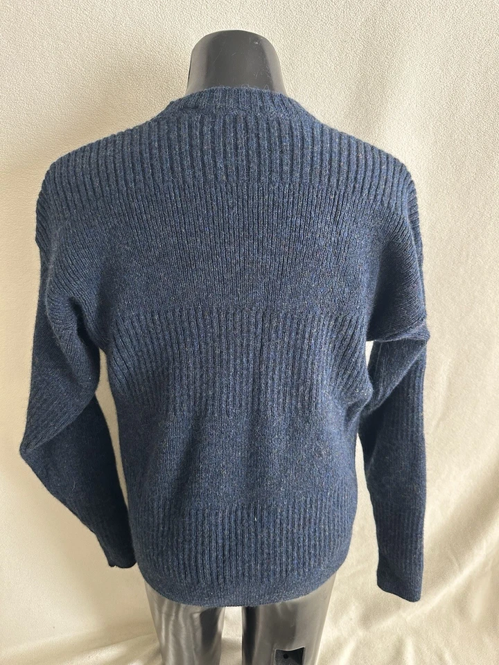 Мужской свитер Oliver Harding XL синий 100% шерстяной вязаный пуловер с круглым вырезом - Изображение 3 из 4
