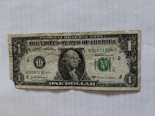 STAR NOTE US One Dollar Star Note 2017 Low Serial Number