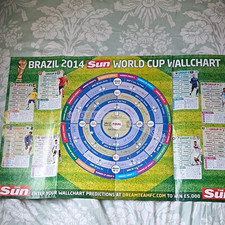 Brazil 2014 Football World Cup Wallchart & Dream Team Poster - Posters