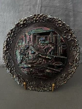 Fenton Carnival Glass American Craftsman Philip Lefevre Plate #7 1976  Mint Cond