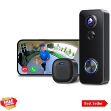 Battery Doorbell, 180  Head-to-Toe Video, Live View with Two-Way Talk, No Mon...