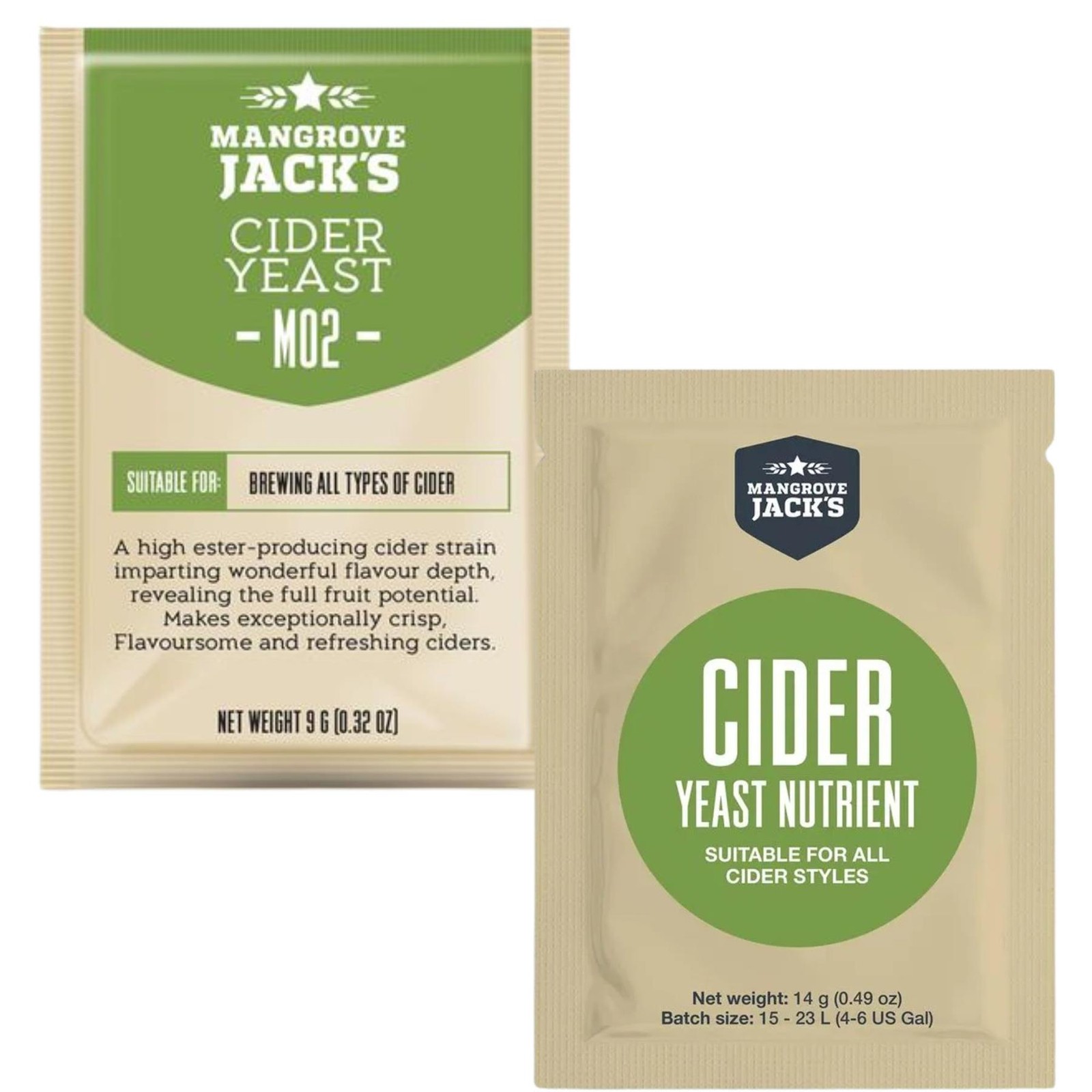 Cider Yeast M02 and Nutrient Mangrove Jacks