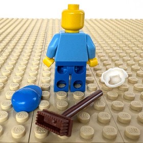 LEGO Creator, Town Hall: Janitor, BROOM, twn160, 10224, 2012, WORKER