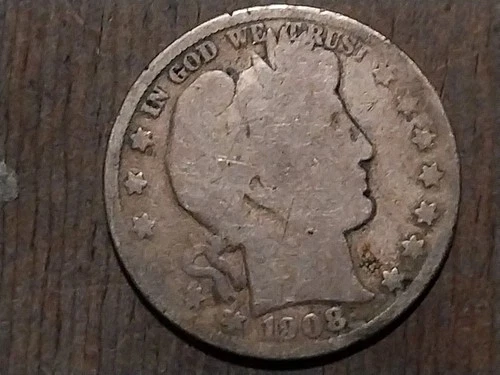 1908-P Barber Half Dollar — photo from the most recent tracked eBay sale