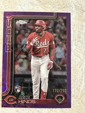 2025 Topps Chrome Logofractor Edition Purple Refractor 172/250 Rece Hinds #253