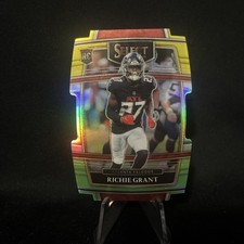 2021 Panini Select - Concourse Green & Yellow Prizm Die-Cut #90 Richie Grant