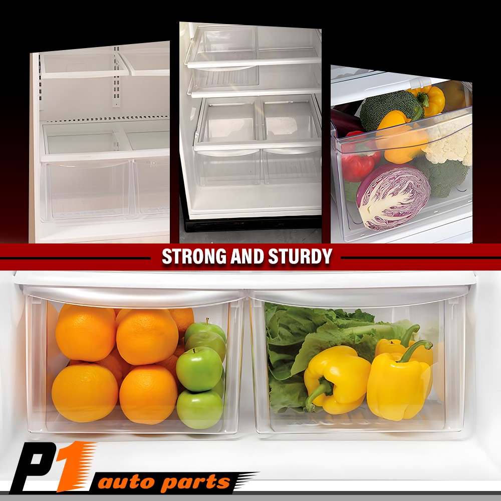 1pc Fridge Refrigerator Clear Crisper Drawer Replacement Fits 240337103 PS429854 - Thumbnail 3