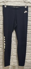 Nike leggings Women's Small Navy Blue w/White "Just Do It" Spell Out, Inseam 26"