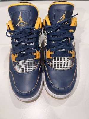 Nike Air Jordan 4 Retro Dunk From Above Navy Yellow 6Y GS 408452-425